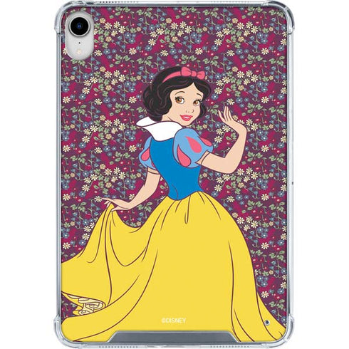 Disney Snow White Character with Floral Pattern iPad 11th Gen (2025) Clear Case
