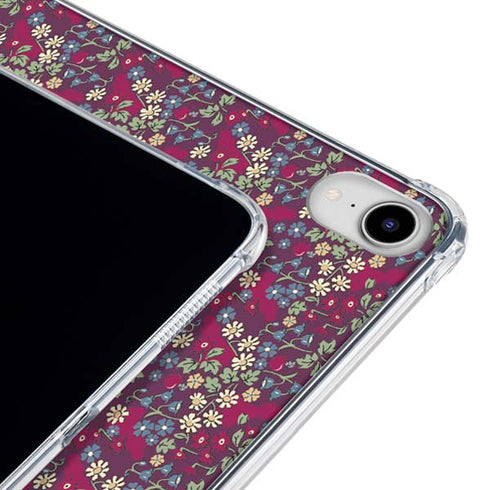 Disney Snow White Character with Floral Pattern iPad 11th Gen (2025) Clear Case