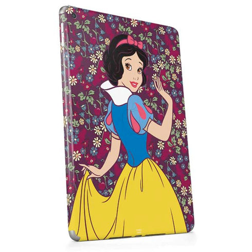 Disney Snow White Character with Floral Pattern Apple iPad Skin