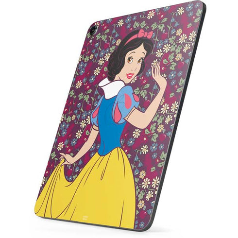 Disney Snow White Character with Floral Pattern Apple iPad Pro Skin
