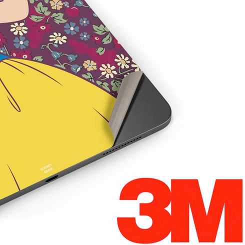 Disney Snow White Character with Floral Pattern Apple iPad Pro Skin
