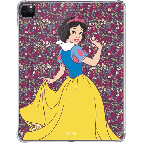 Disney Snow White Character with Floral Pattern iPad Pro 11in (2024) Clear Case