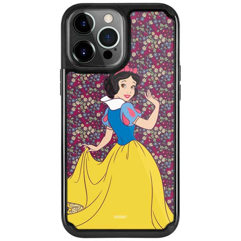 Disney Snow White Character with Floral Pattern iPhone Cases