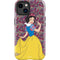 Disney Snow White Character with Floral Pattern iPhone 15 Impact Case