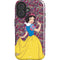 Disney Snow White Character with Floral Pattern iPhone 16 Magsafe Impact Case