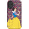 Disney Snow White Character with Floral Pattern iPhone 16 Plus Impact Case