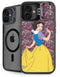 Disney Snow White Character with Floral Pattern iPhone 16 Plus Kickstand Case