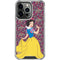 Disney Snow White Character with Floral Pattern iPhone 16 Pro Clear Case