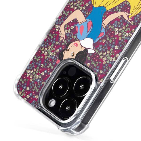 Disney Snow White Character with Floral Pattern iPhone 16 Pro MagSafe Case