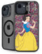 Disney Snow White Character with Floral Pattern iPhone 16e Kickstand Case