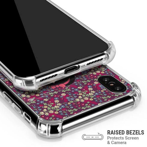 Disney Snow White Character with Floral Pattern iPhone X/XS Clear Case