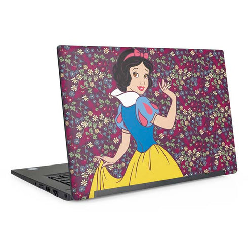 Disney Snow White Character with Floral Pattern Dell Latitude Skin
