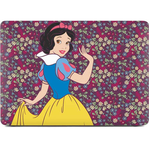 Disney Snow White Character with Floral Pattern Apple MacBook Air Skin
