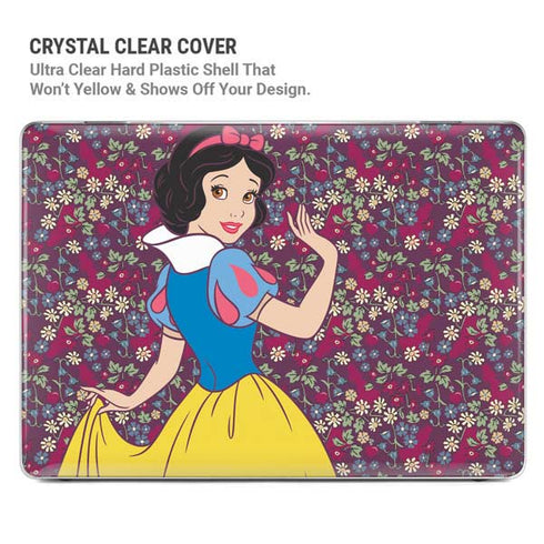 Disney Snow White Character with Floral Pattern MacBook Pro 14in (2021-24) Case plus Skin