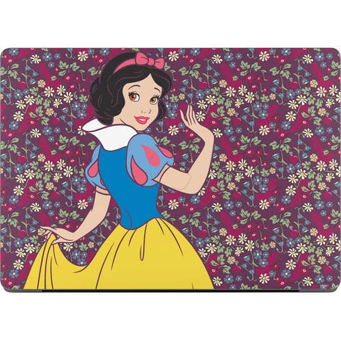 Disney Snow White Character with Floral Pattern Apple MacBook Pro 14-inch Skin