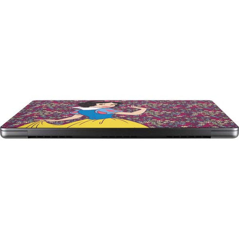 Disney Snow White Character with Floral Pattern Apple MacBook Pro 14-inch Skin