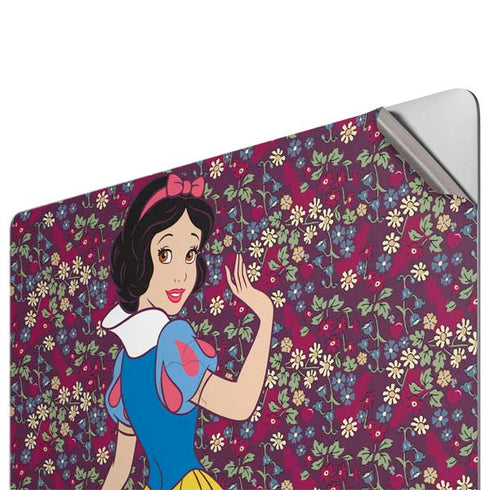 Disney Snow White Character with Floral Pattern Apple MacBook Pro 16-inch Skin