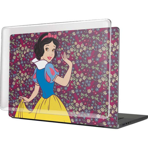 Disney Snow White Character with Floral Pattern MacBook Cases