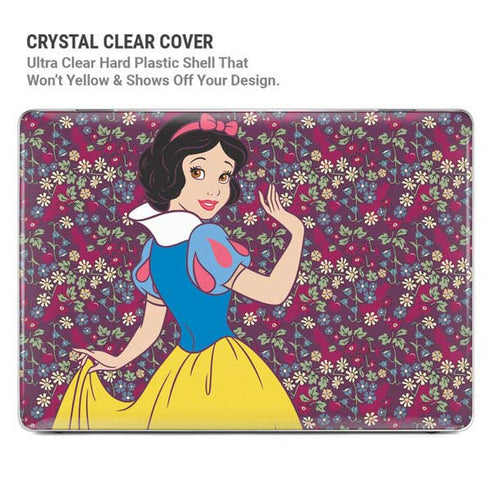 Disney Snow White Character with Floral Pattern MacBook Cases