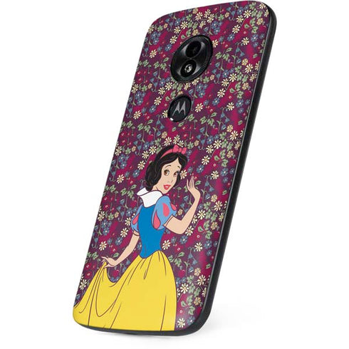 Disney Snow White Character with Floral Pattern Moto E5 Play Skin