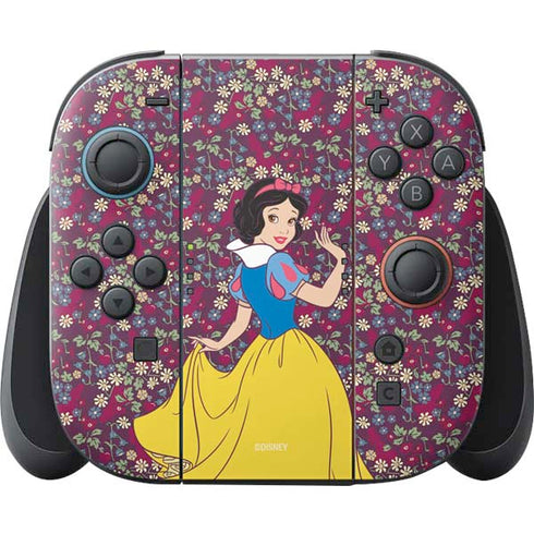 Disney Snow White Character with Floral Pattern Nintendo Skins