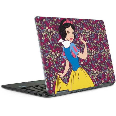Disney Snow White Character with Floral Pattern Notebook 9 Pro 13in (2017) Skin