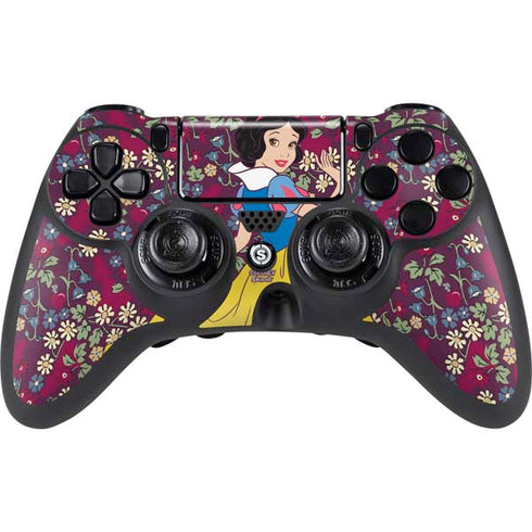 Disney Snow White Character with Floral Pattern PlayStation PS4 Skins