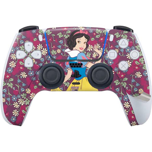 Disney Snow White Character with Floral Pattern PS5 Pro Bundle Skin