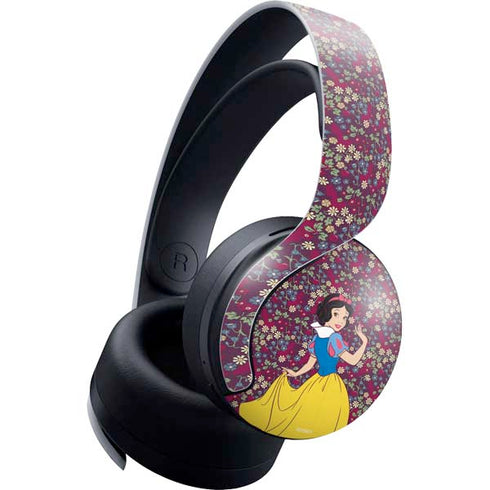 Disney Snow White Character with Floral Pattern PlayStation PS5 Skins