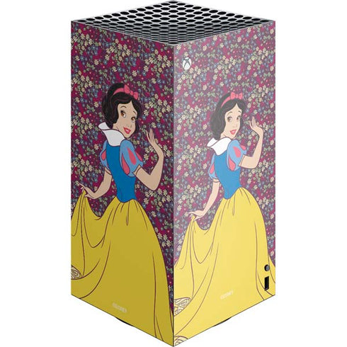 Disney Snow White Character with Floral Pattern XBox Series X Digital Edition Console Skin