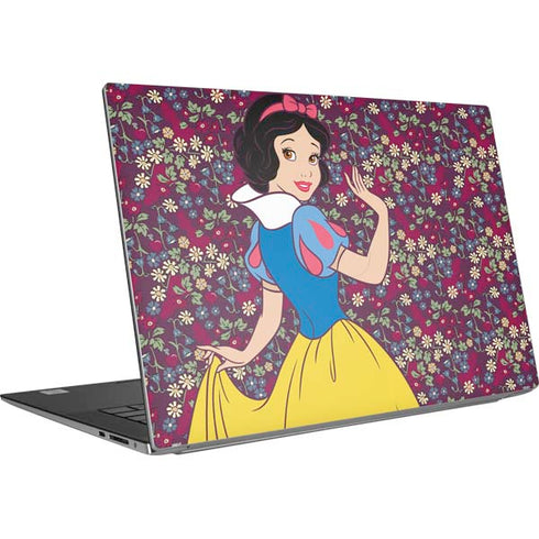 Disney Snow White Character with Floral Pattern Dell XPS Skin