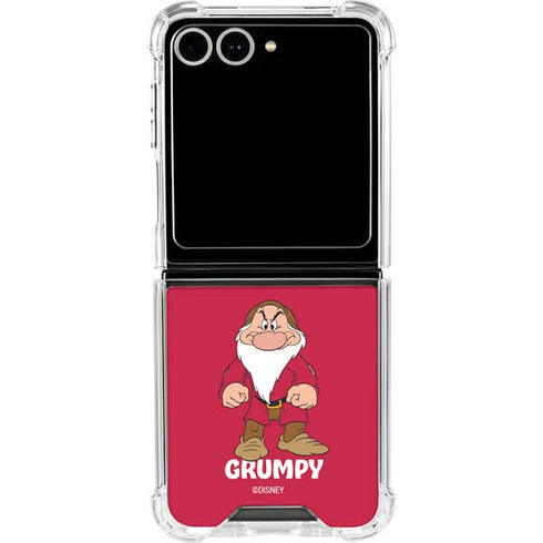 Disney Snow White Grumpy Dwarf Galaxy Z Flip7 Clear Case