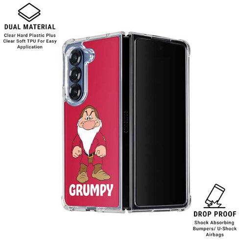 Disney Snow White Grumpy Dwarf Galaxy Z Fold7 Clear Case
