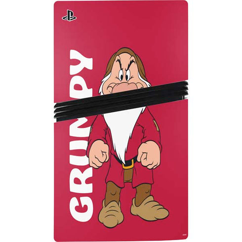 Disney Snow White Grumpy Dwarf PS5 Pro Console Skin