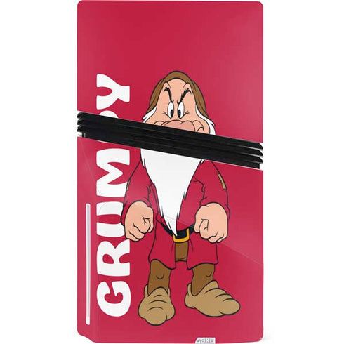 Disney Snow White Grumpy Dwarf PS5 Pro Disk Console Skin