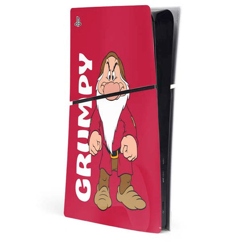 Disney Snow White Grumpy Dwarf PS5 Slim Digital Edition Console Skin