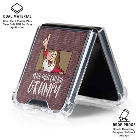 Disney Snow White Grumpy Galaxy Z Flip6 Clear Case