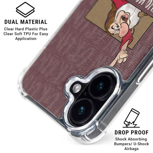 Disney Snow White Grumpy iPhone 16 Clear Case