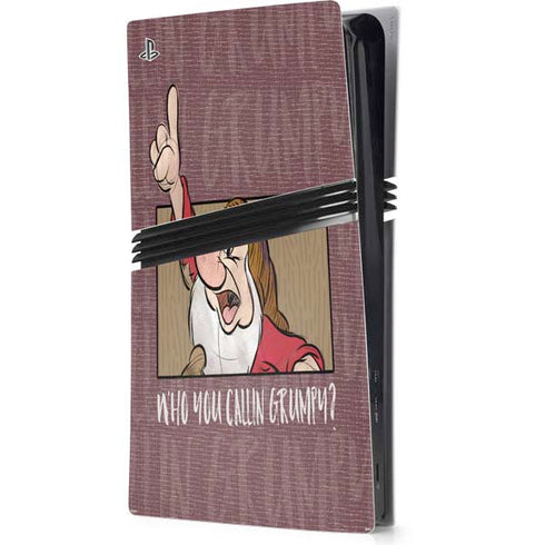 Disney Snow White Grumpy PS5 Pro Console Skin