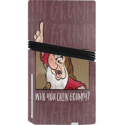 Disney Snow White Grumpy PS5 Pro Disk Console Skin