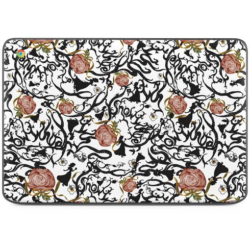 Disney Snow White Roses and Character Silhouette HP Chromebook Skin