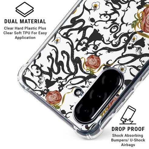 Disney Snow White Roses and Character Silhouette Galaxy A36 5G Clear Case