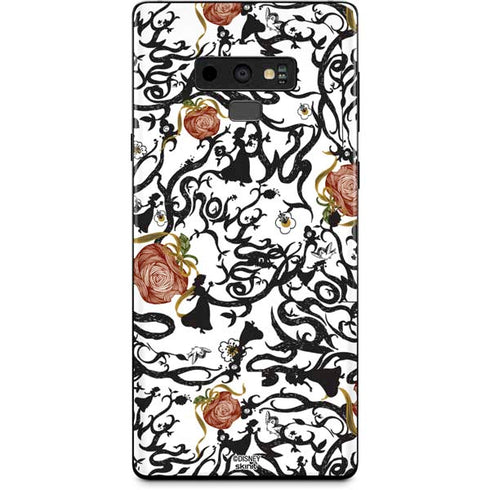 Disney Snow White Roses and Character Silhouette Galaxy Note 9 Skin