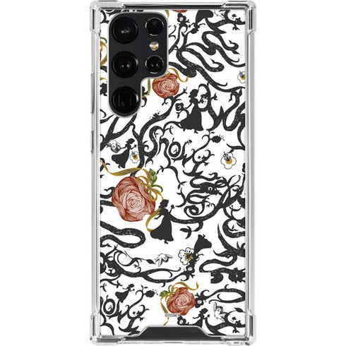 Disney Snow White Roses and Character Silhouette Galaxy S23 Ultra Clear Case