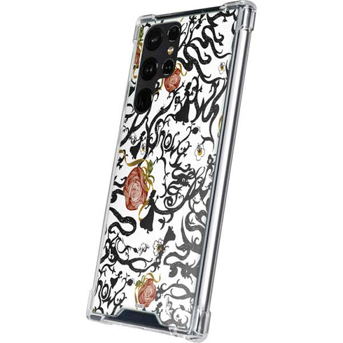 Disney Snow White Roses and Character Silhouette Galaxy S23 Ultra Clear Case