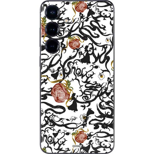Disney Snow White Roses and Character Silhouette Galaxy S25 Plus Skin