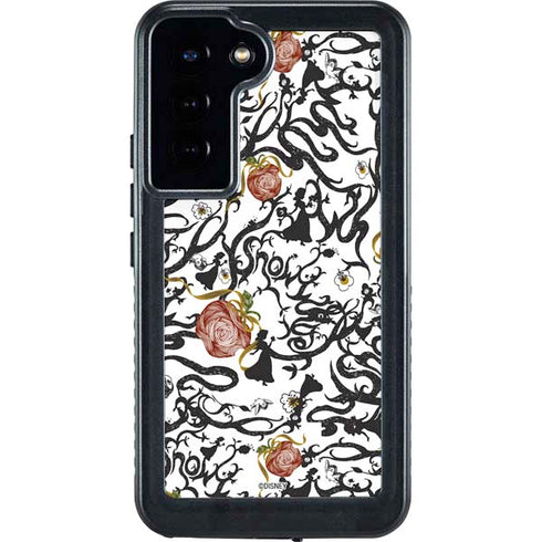 Disney Snow White Roses and Character Silhouette Galaxy S24 Plus Waterproof Case