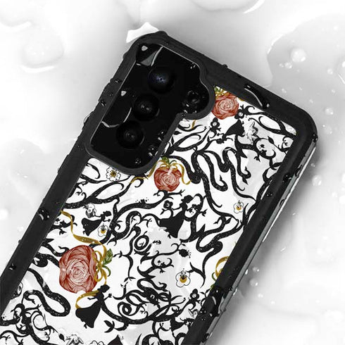 Disney Snow White Roses and Character Silhouette Galaxy S24 Plus Waterproof Case