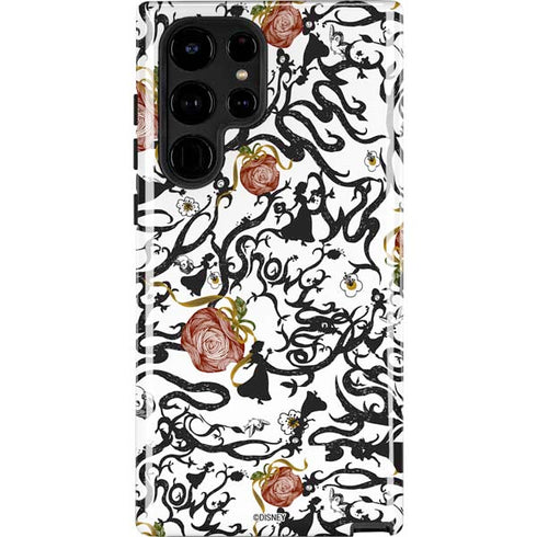 Disney Snow White Roses and Character Silhouette Galaxy S25 Ultra Impact Case