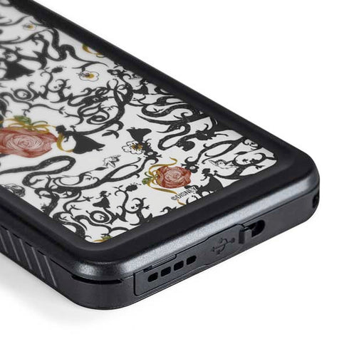 Disney Snow White Roses and Character Silhouette Galaxy S24 Waterproof Case
